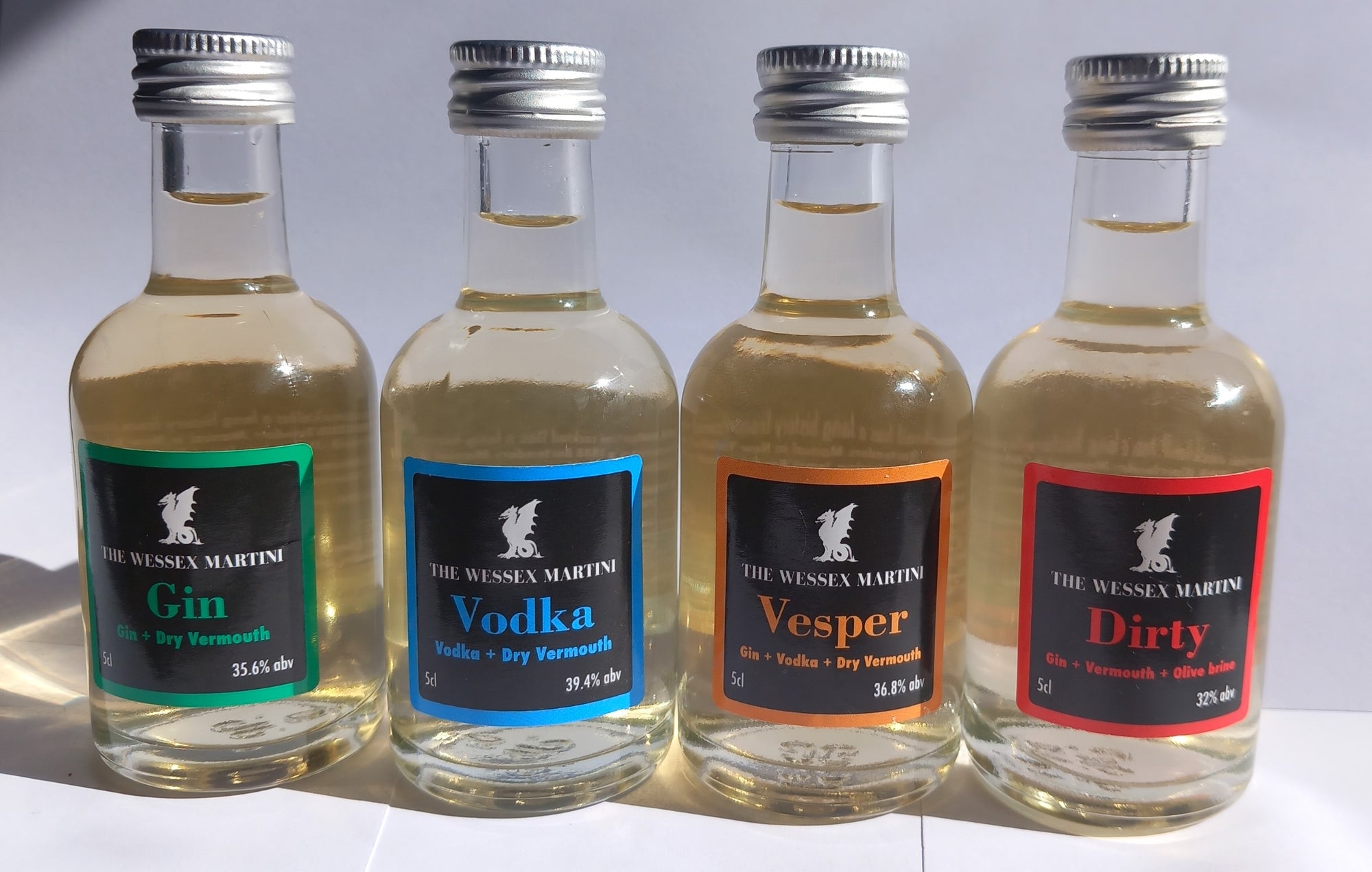 Four martini miniatures