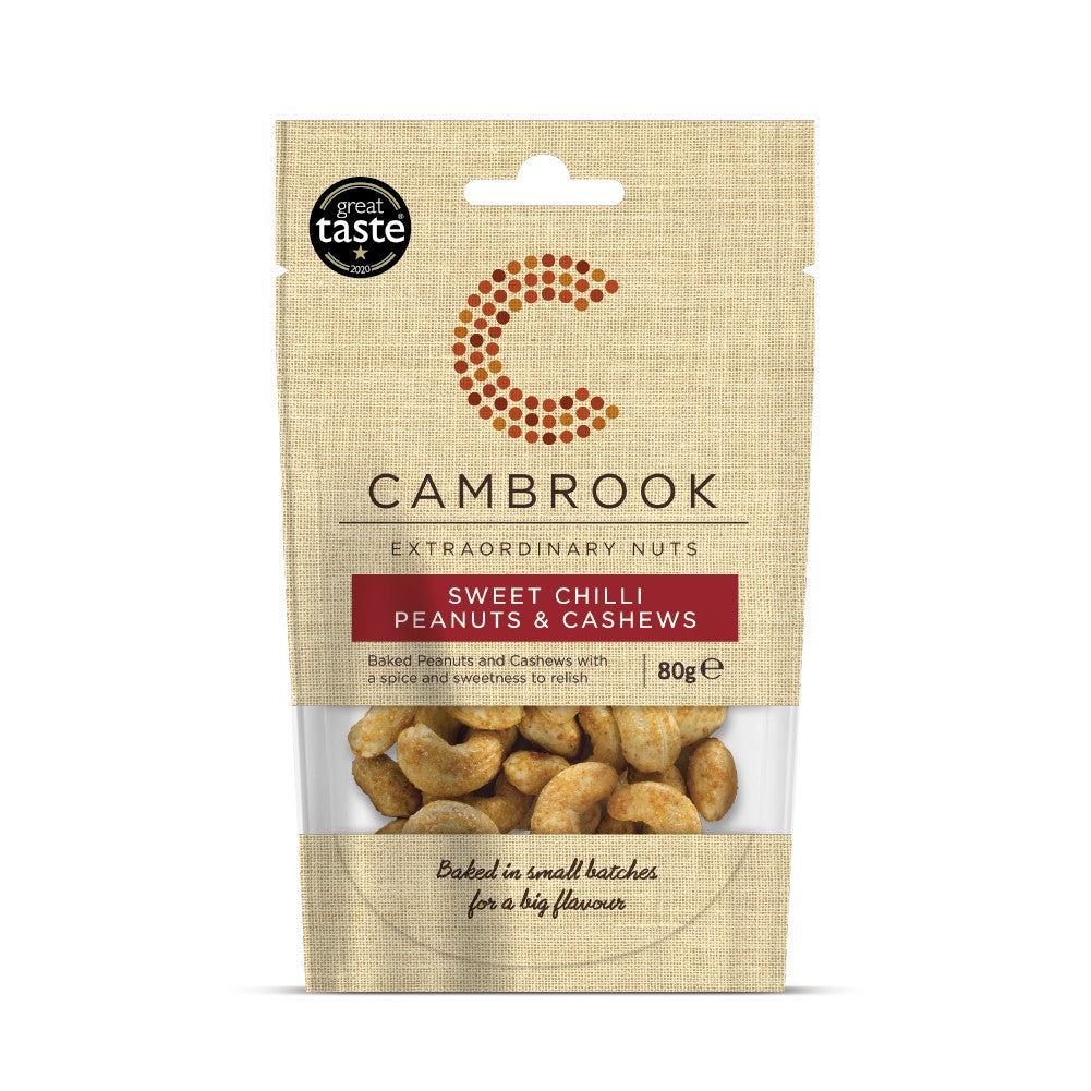 Cambrook Sweet Chilli Peanuts & Cashews 80gms