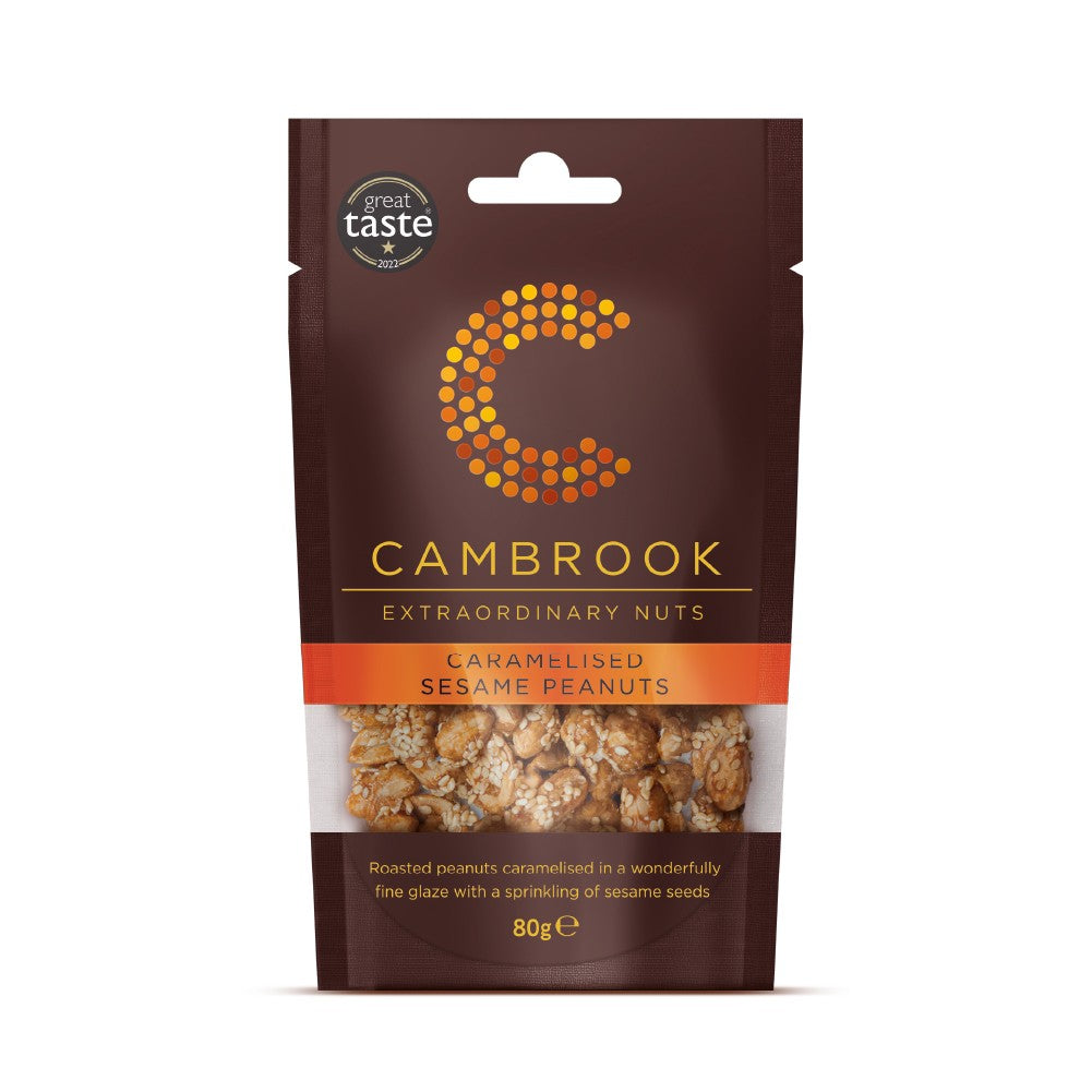 Cambrook  Caramelised Peanuts with Sesame Seeds 80gms