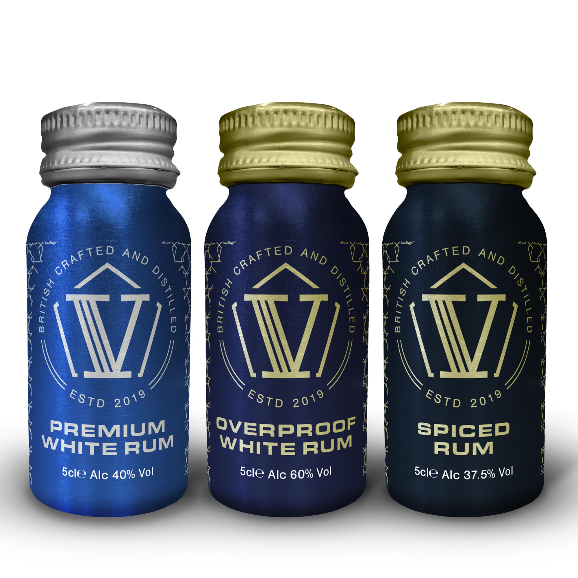 Trio of 5cl V Rums